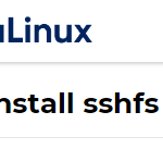 Instalace sshfs na Almalinux 8